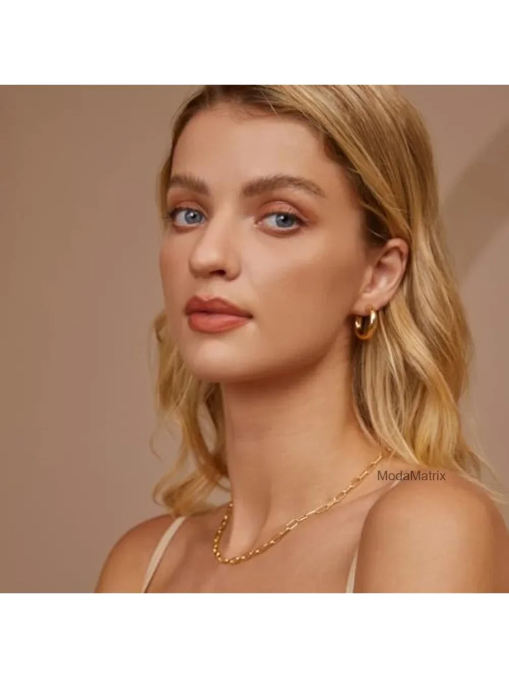 6 Pairs 14K Gold-plated Hoop Earrings Lightweight Hypoallergenic Set